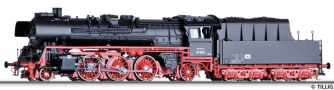 [Lokomotivy] → [Parn] → [BR 23] → 502266: parn lokomotiva ern s ervenm pojezdem a kouovmi plechy, Design der Messelok 1965
