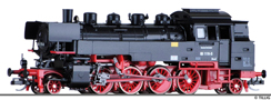[Lokomotivy] → [Parní] → [BR 86] → 02182: parní lokomotiva černá s červeným pojezdem a s kouřovými plechy „Usedom“