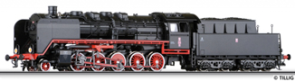 [Lokomotivy] → [Parní] → [BR 50] → 02095: černá s kouřovými plechy, červená kola s bílým lemování