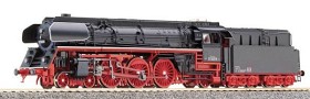 [Lokomotivy] → [Parní] → [BR 01] → 500977: parní lokomotiva černá s červeným pojezdem a kouřovými plechy a olejovým tendrem