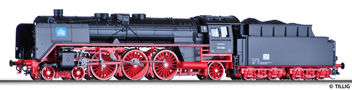 [Lokomotivy] → [Parní] → [BR 01] → 02135: černá s červeným pojezdem a kouřovými plechy „800 Jahre Messe Leipzig̶