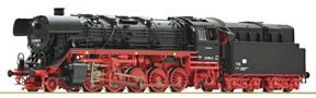 [Lokomotivy] → [Parní] → [BR 44] → 36087: parní lokomotiva černá s červeným pojezdem a kouřovými plechy