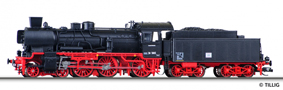 [Lokomotivy] → [Parní] → [BR 38] → 92653: černá s kouřovými plechy a červeným pojezdem