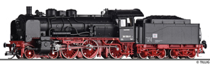 [Lokomotivy] → [Parní] → [BR 38] → 502111: parní lokomotiva černá s kouřovými plechy a s červeným pojezdem