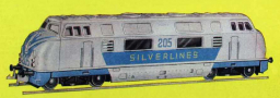 [Lokomotivy] → [Motorov] → [V 200] → 545/76/3: dieselov lokomotiva v barevnm „SILVERLINES“