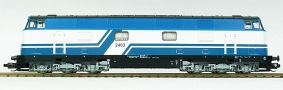 [Lokomotivy] → [Motorové] → [V 180 (BR 118)] → 501005: modrá-bílá s černou střechou a pojezdem ″D&D Eisenbahngesellschaft Hagenow″