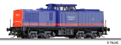 [Lokomotivy] → [Motorové] → [V 100] → 500569: dieselová lokomotiva modrá-červená s černým pojezdem