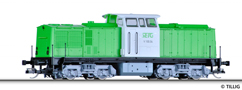 [Lokomotivy] → [Motorové] → [V 100] → 04590: zelená-stříbrná s černým rámem a pojezdem