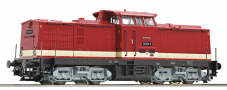 [Lokomotivy] → [Motorové] → [V 100] → 36339: dieselová lokomotiva červená s krémovým pruhem, černý rám a šedé podvozky