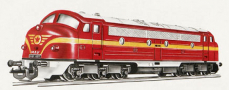 [Lokomotivy] → [Motorov] → [NoHAB] → 2532: dieselov lokomotiva erven s ernm pojezdem