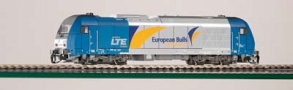 [Lokomotivy] → [Motorové] → [ER 20 Herkules] → 47582: dieselová lokomotiva v barevné kombinaci modrá-stříbrná „LTE European Bulls“