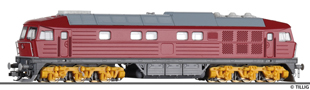 [Lokomotivy] → [Motorov] → [BR 132] → 05770: dieselov lokomotiva erven s edou stechou a ernm pojezdem