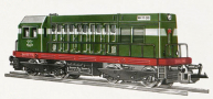 [Lokomotivy] → [Motorov] → [BR 107] → 2322: dieselov lokomotiva zelen s ervenm rmem a ernm pojezdem