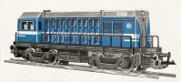 [Lokomotivy] → [Motorov] → [BR 107] → 2621: dieselov lokomotiva modr s edou stechou a ernm pojezdem