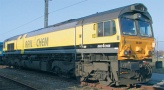 [Lokomotivy] → [Motorové] → [JT42CWR (Class 66)] → 40235: žlutá-černá s černým pojezdem