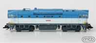 [Lokomotivy] → [Motorové] → [T478.3 „Brejlovec”] → TT750-094: bílá-světle modrá s výstražným pruhem, šedý rám a pojezd
