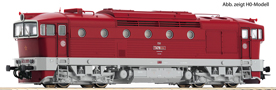 [Lokomotivy] → [Motorové] → [T478.3 „Brejlovec”] → 36268: dieselová lokomotiva červená s šedým rámem