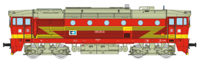[Lokomotivy] → [Motorové] → [T478.3 „Brejlovec”] → 33341: dieselová lokomotiva červená se žlutým bleskem „BÉĎA“
