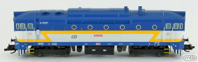 [Lokomotivy] → [Motorov] → [T478.3 „Brejlovec”] → CD-754-019: dieselov lokomotiva modr-svtle ed se lutmi blesky