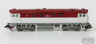 [Lokomotivy] → [Motorové] → [T478.1 „Bardotka”] → TT751-T022: dieselová lokomotiva bílá-červená, šedý rám a podvozky