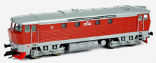 [Lokomotivy] → [Motorové] → [T478.1 „Bardotka”] → TT751-T099: dieselová lokomotiva červená, světle šedá střecha a rám