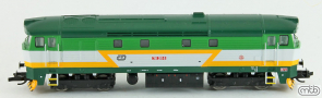 [Lokomotivy] → [Motorov] → [T478.1 „Bardotka”] → CD-751-357: dieselov lokomotiva zelen-svtle ed s bleskem