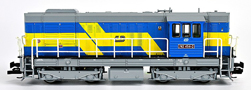 [Lokomotivy] → [Motorové] → [T466.2/T448.0] → 501959: dieselová lokomotiva modrá-žlutá, šedá střecha, rám a pojezd