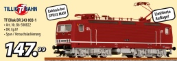 [Lokomotivy] → [Elektrické] → [BR 143] → 500822: elektrická lokomotiva červená v úsporném laku s šedým pojezdem