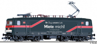 [Lokomotivy] → [Elektrick] → [BR 143] → 04346 E: elektrick lokomotiva ern s reklamou „Miete mich“
