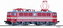 [Lokomotivy] → [Elektrické] → [BR 242] → 501357: elektrická lokomotiva červená s jedním krémovým pruhem, šedá střecha