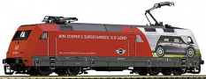 [Lokomotivy] → [Elektrické] → [BR 101] → 501125: elektrická lokomotiva s reklamním potiskem „Mini BMW“