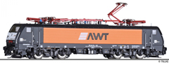 [Lokomotivy] → [Elektrické] → [BR 189] → 04471: elektrická lokomotiva černá-oranžová s logem „AWT“