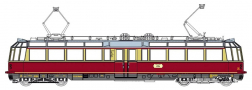 [Lokomotivy] → [Ostatn] → 51020100: elektrick vz v barevn kombinaci erven-krmov „Glserner Zug“