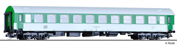 [Osobní vozy] → [Rychlíkové] → [typ Y] → 16668: zelený-bílý s šedou střechou a oddílem na kola 2. tř.
