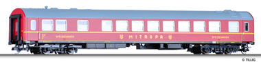 [Osobní vozy] → [Rychlíkové] → [typ Y] → 16370: jídelní vůz červený s šedou střechou „MITROPA“