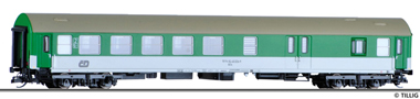 [Osobní vozy] → [Rychlíkové] → [typ Y] → 16699: rychlíkový vůz zelený-bílý s šedou střechou 2. tř. a zavazadlovým oddílem