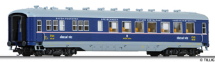 [Osobní vozy] → [Rychlíkové] → [typ 38] → 16972: modrý s šedou střechou jídelní vůz