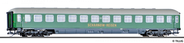 [Osobní vozy] → [Rychlíkové] → [typ m] → 16206: lehátkový vůz zelený s šedou střechou „Scharnow-Reisen“
