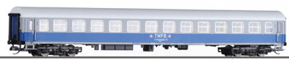 [Osobní vozy] → [Rychlíkové] → [typ m] → 01025 E: rychlíkový vůz modrý-šedý 2. tř. „Train Militaire Francais de Berlin“