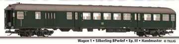 [Osobní vozy] → [Rychlíkové] → [typ Silberling] → 501436: zelený s šedou střechou 2. tř. řídící vůz
