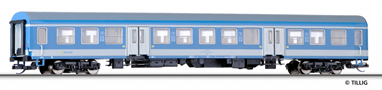 [Osobní vozy] → [Rychlíkové] → [typ Halberstadt] → 13592: modrý s šedou střechou a bílým pásem 2. tř.