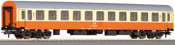 [Osobní vozy] → [Rychlíkové] → [typ Halberstadt] → 210122: oranžový-slonová kost s šedou střechou ″Halberstadt″ 2. tř.