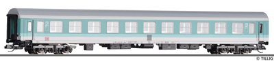 [Osobní vozy] → [Rychlíkové] → [typ Halberstadt] → 502124: rychlíkový vůz zelený-bílý s šedou střechou 2. tř.