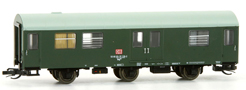 [Osobní vozy] → [Spěšné a osobní] → [2-osé a 3-osé rekonstruované] → HN9514: zavazadlový rekonstruovaný vůz zelený s šedou střechou