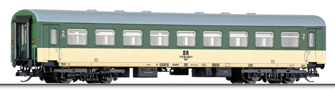 [Osobní vozy] → [Spěšné a osobní] → [4-osé rekonstruované] → 01725 E: slonová kost-tmavě zelený s šedou střechou 2. tř.