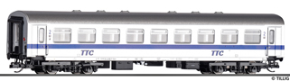 [Osobní vozy] → [Spěšné a osobní] → [4-osé rekonstruované] → 502409: osobní vůz v barevném schematu „TILLIG-TT-Club“ 2. tř.