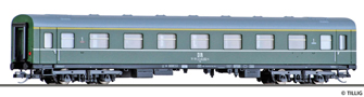 [Osobní vozy] → [Spěšné a osobní] → [4-osé modernizované] → 95605: osobní vůz zelený s šedou střechou 1. tř.