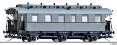 [Osobní vozy] → [Spěšné a osobní] → [3-osé pruské] → 16032: osobní vůz tmavě šedý s šedou střechou 4. tř.