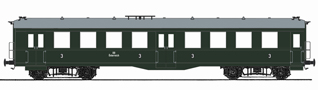 [Osobní vozy] → [Spěšné a osobní] → [4-osé „Altenberg“] → 120012: osobní vůz zelený s šedou střechou 3. tř.