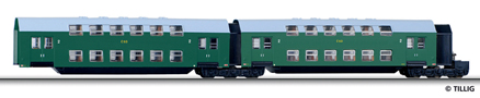 [Osobní vozy] → [Patrové] → [DB 13] → 13741: zelený s šedou střechou, střední díl